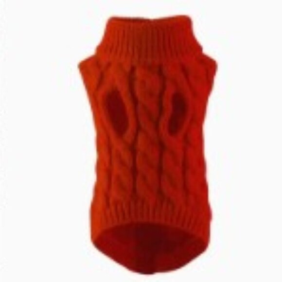 Cozy Knit Pet Sweater for Cats & Dogs - Warm Pullover, RED, Size M - Picture 1 of 9